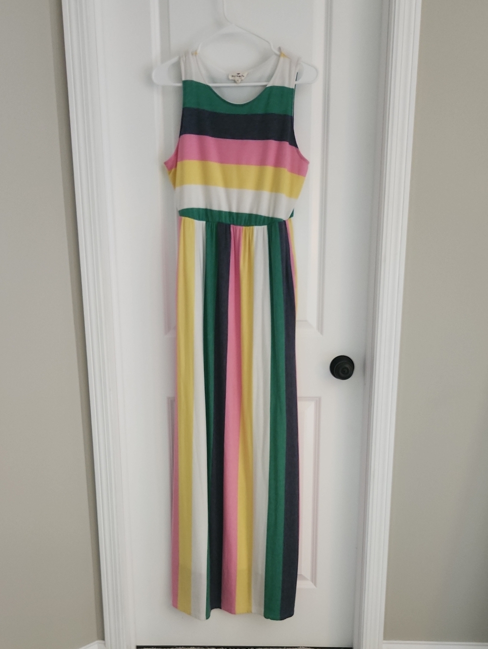 Striped Sleeveless Maxi Dress in Multi-Color